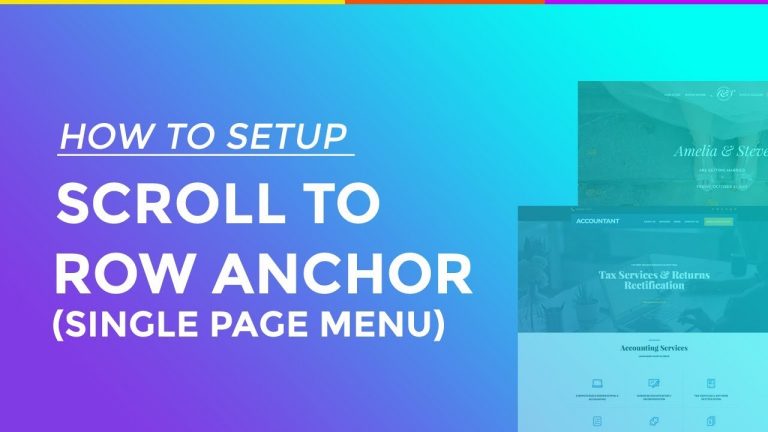 Anchor menu wordpress
